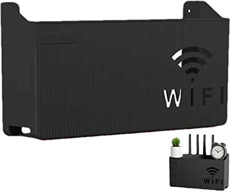 JINGAN Caja Oculta para Router, Pequeñas Cajas WiFi para el Hogar, Router Enchufe Múltiple Y Gestión Cables Estuche Hider Rack Organizador