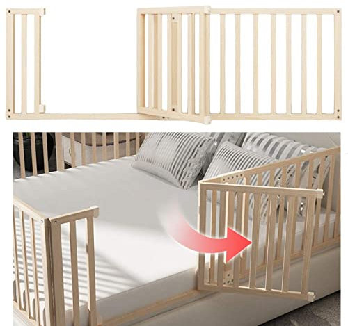 Bettgitter, Möbel, Bettgitter Aus Holz, Bettgitter Aus Holz, King-Size-Bett, Universal-Bettzaun, Baby-Fallschutzstange, Bettgitter Aus Holz, Schlafschutz Für Babys, Einfach Zu Montieren,A,180cm