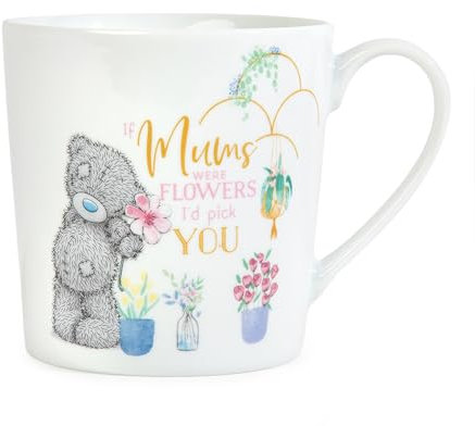 Me to You Tatty Teddy Age 3+ 'If Mums were Flowers' Boxed Ceramic Mug - Official Mother's Day Collection, Blue,grey