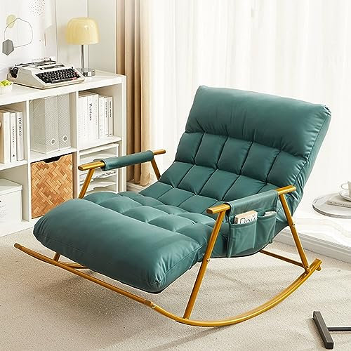 Modern camping schaukelstuhl,sonnenliegen mit Aufbewahrungstasche,Schaukelstuhl gepolstert mit Armlehnen,Relaxliege Liegestuhl,Geeignet for Schlafzimmer, Wohnzimmer, Flur, Garten, Terrasse. ( Color :