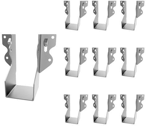 Herbert-fty LU24 2X4 Joist Hanger Tie Brackets 20 Gauge Galvanizing Face Mount Joist Hangers for Wood Hurricane Ties Widely Applicable Rafter Ties - 10 pk