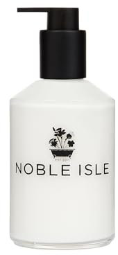 Noble Isle Hand Lotion | Luxury Hand Moisturiser For Men & Women | Anti-age, Vegan Friendly, Real Perfume, Britain In A Bottle Hand Cream | Made in the UK (300ml, Rhubarb)