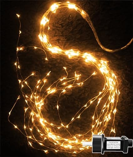 Joysing Lichterschweif 1M 100 LED Lichterbündel mit Strom, Timer, 9 Modi Weihnachtsbeleuchtung IP65 Wasserdichte Wasserfall Lichterkette für Weihnachten Baum Balkon Innen Außen Deko - Warmweiß
