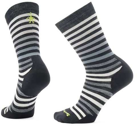 Smartwool Unisex Everyday Spruce Street Crew Socken, Black/White, L