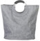 XXL City Shopper Tasche mit Alu Ring Griff 20 Liter 15 Kg Tragkraft (Grau)
