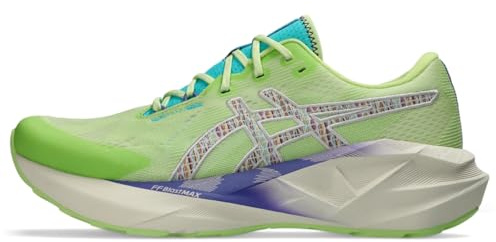 ASICS Men's NOVABLAST 5 Running Shoes, Nature Bathing/Lime Green, 9.5 UK