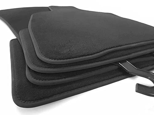 Fussmatten passend für Opel Corsa A (1983-1993) Velours Automatten Matten Set Autoteppiche Oldtimer 4-teilig Schwarz