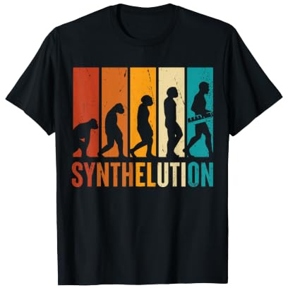 Synthelution Evolution Musiker Band Instrument Synthesizer T-Shirt