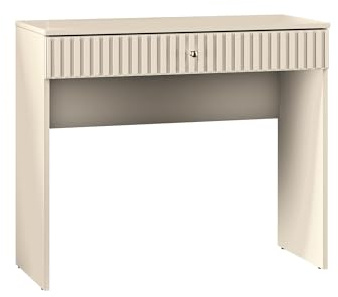 FURNLUX Console moderne beige 92x40x78cm 19kg bois ingénierie design minimaliste avec tiroir