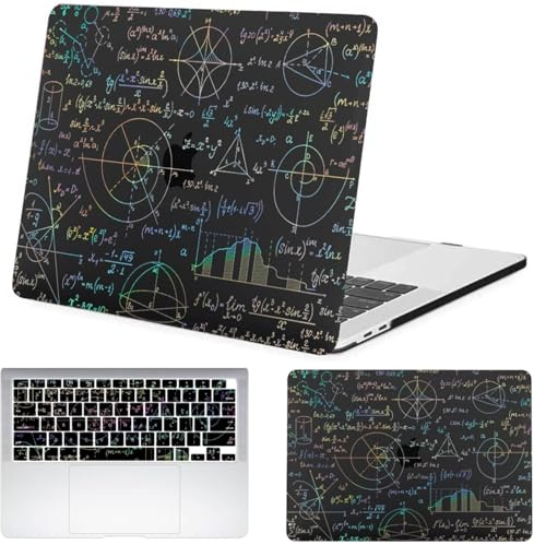 FFBOFFC Custodia Compatibile per MacBook Pro 13 Pollici 2012 2011 2010 2009 2008 Vecchia Versione Modello A1278 con CD-ROM, Plastica Protettiva Rigida Caso & Tastiera Cover, Matematica