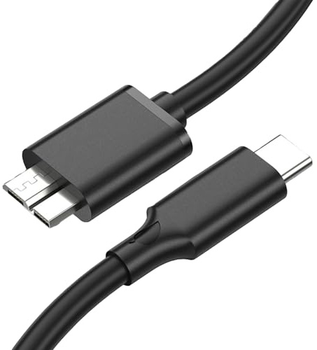 USB C to Micro B 3.0 Hard Drive Cable 0.5m,hard drive cable,Cable Micro B to Type C Lead Compatible with acBook, Samsung, WD, Seagate, Toshiba SSD HDD, Camera etc