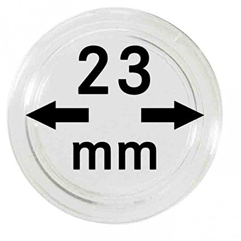 LINDNER Das Original Capsules Monnaies Ø intérieur 23 mm, Paquet de 10
