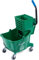 Carlisle 3690809 - Cubo de fregona Comercial con escurridor de Prensa Lateral, Capacidad de 26 Cuartos de galón, Color Verde
