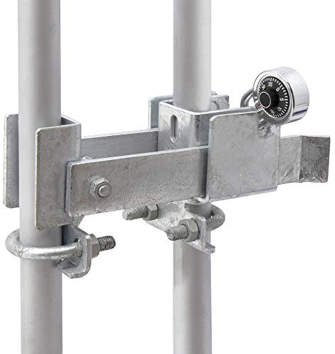 Chain Link Fence Commercial Strong Arm Double Gate Latch for 1-5/8 thru 2 Gate Frames Pipe Sizes. Use this Double Gate Latch Where 2 Gates Swing Together.