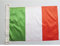 AZ FLAG - Drapeau Italie - 45x30 cm - Pavillon Nautique Italien Spécial Bateau Et Extérieur En Maille Bloquée Avec Anneaux Plastiques Intégrés - 30g