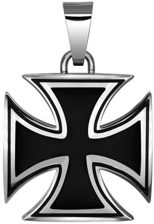Soul-Cats Edelstahl Anhänger Eisernes Kreuz mit oder ohne Kette Iron Cross, Auswahl: nur Anhänger