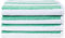 Amazon Basics - Paquete de 2 toallas de playa y piscina, de rizo 100 % algodón, suave y absorbente, (76 x 152 cm), Verde