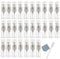 Elfenstall- 30pcs Mini Clear 2ml 5/8Dram Atomizer Vial Glass Bottle Spray Refillable Perfume Empty Sample Bottle Clean Cloth Free 3ML Pipette for Travel Party