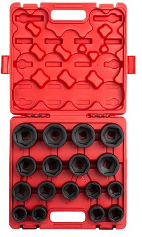 Sunex 4684 3/4-Zoll Antrieb HEAVY DUTY Metrisches Impact Socket Set, metrisches, Standard, 6-kant, Cr-Mo, 26 mm – 46 mm, 17-teilig