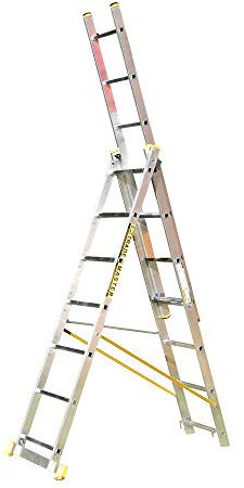 7 Rung Trade Master Combi All-in-One Extension Ladder, Step Ladder & Free Standing Ladder