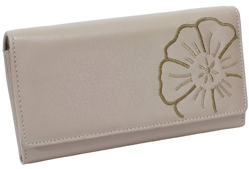 Ledershop24 Branco Damen Leder Geldbörse Taupe