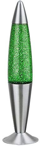 RABALUX 4113, Glitter, Glas, 25 watts, E14, Grün/Silber, 11 x 11 x 42 cm