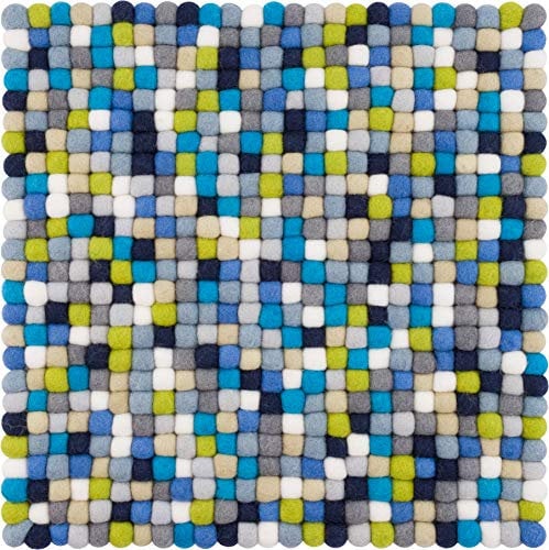 myfelt Filzkugel Sitzauflage Stuhlauflage - Fritz - 36x36 cm, bunt