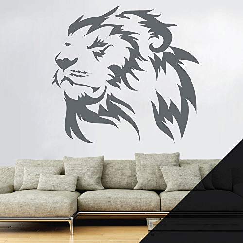 Wandtattoo Löwenkopf, König der Löwen, Safari, Afrika, Tiere – groß, Schwarz