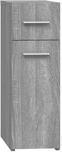 HEFZGDB Apothekerschrank Grau Sonoma 20x45,5x60 cm Holzwerkstoff Wohnzimmerschränke Apothekerschrank Küche Sideboard Küche Küchenschränke für Abstellraum Arbeitszimmer Schlafzimmer Wohnbereich