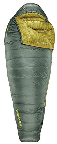 Therm-a-Rest Unisex – Erwachsene Questar Lightweight Down Mummy Sleeping Bag Leichter Daunen-Mumienschlafsack, Balsam, Small, 20-Degree