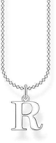 Thomas Sabo Damen Halskette Buchstabe R silber 925 Sterlingsilber, 38-45 cm Länge