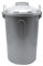 CABLEPELADO Cubo de Basura con tapa, Cubo basura Industrial, Cubo basura Plástico con asas metálicas, Contenedor residuos, 78 cm alto x 48.5 cm Diámetro superior, Capacidad 100 Litros, Gris
