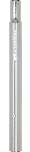 P4B | Sattelstütze Ø 27,2 mm - 300 mm Lange Kerzensattelstütze aus Aluminium in Silber - Ungefedert | Safety Level 2 | Bis zu 100 Kg Fahrergewicht