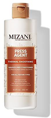 Mizani Smoothing Conditioner, Moisturising and Detangling Formula, Preps Hair for Thermal Styling, Enriched With Argan Oil and Agave Extract, Sulphate-Free, Press Agent, 250ml