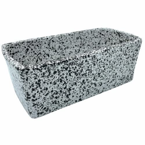 FRANCACOR Jardinera Rectangular NICHO Jarrón Copa florero Cementerio símil mármol 1 Esponja (Gris Claro, 27 X 14 X 10 CMS (Alta Y Recta))