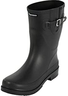Regenliebe Damen Gummistiefel Pfütze halbhoch, Farbe:schwarz, Größe:40 EU