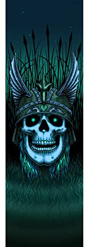 Powell Peralta Skateboard Griptape Andy Anderson Skull Green 26,7 x 83,8 cm Griffblatt