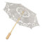 Natudeco Lace Flower Umbrella Wedding Bridal Parasol Handmade Embroidery Craft Umbrella Dance Photography Umbrella Props for Concerts, Theaters, Stage Supplies(S-Beige)