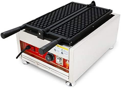 LEIRUO Commercial Waffle Maker Rotating Waffle Iron with Non Stick Cooking Plates 3200W Electric Fast Operation Waffle Machine with Temperature Control Time Setting (220V)