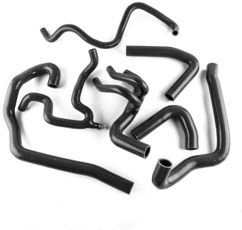 LUXERAD Kit de manguera de refrigerante de radiador de silicona para Peugeot 106 GTi Citroen Saxo 16V 1.6 VTS 7pcs (Black)