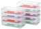 novelinks Stackable Plastic Clear Storage Box Containers with Latching Lid - Art Craft Supply Organizer Storage Containers for Pencil Box, Lego, Crayon, Beads, Jewelry (9 Pack Medium -Clear)