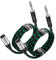 Augioth XLR Male to 1/4 cable 6 Meter 2Pack, Balance 6.35mm TRS Plug to 3-pin XLR Male, Quarter inch TRS Male to XLR Male Mic Cable for Power Speaker, Mixer, Amplifier Green Braided