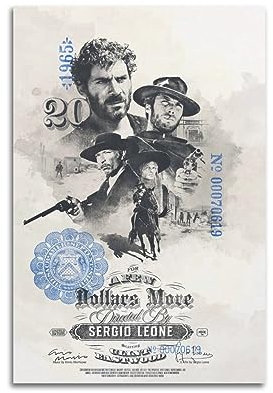 V BY N Sergio Leone Spaghetti Western Trilogy (2) Filmposter Vintage Art Cover Raumdekor Ästhetische Schlafzimmer Dekor Leinwand Poster für Schlafzimmer 30 x 45 cm ungerahmt