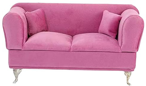CUCUFA Sofa Schmuckkästchen zum Öffnen, Mini-Schmuckkästchen in Sofa-Form 1/6 Skala Couch-Schmuck-Box Miniatur-Sofa Samt Stuhl Ohrringe Halskette Armband Aufbewahrungsbox, Typ 1 1