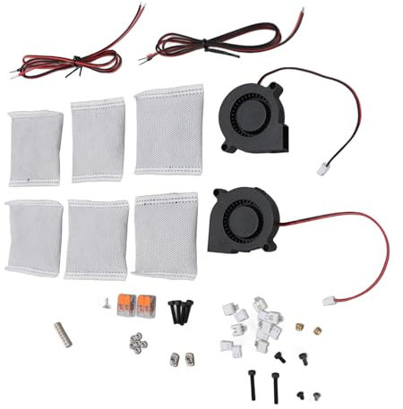 3D-Drucker-Kohlefilter-Set, Nachfüllbar, Schnelle Reinigung, Langlebiger Aktivkohlefilter mit Ventilatoren, Zubehör für R2