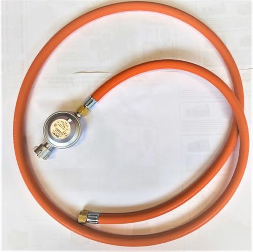 Zatechs Tubo del gas propano butano GOK 50 mbar, tubo riduttore, 5 m, connettori da 3/8 LH fino a 21,8 LH, utilizzato per fornelli, caminetti, barbecue a gas