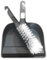 Milosc Dustpan and Stiff Brush Set Plastic Grey Hand Dust Pan for Household Office Cleaning