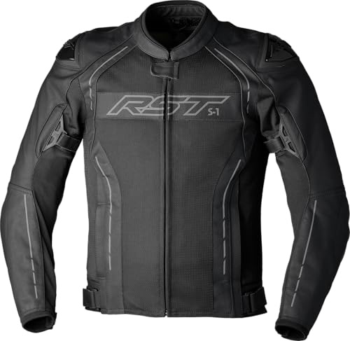 RST S-1 Mesh Motorrad Lederjacke, schwarz, 3XL