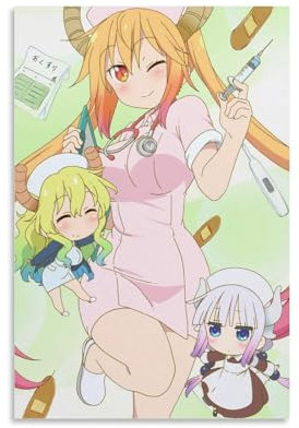 REDCHAMBER Poster mit Anime-Motiv Tooru Miss Kobayashi's Dragon Maid, Kunstdruck, Wandfoto, Malerei, Poster, Hängebild, Familiendekoration, 40 x 60 cm