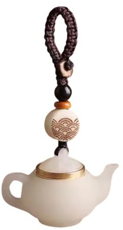 PHOOF Key Chain Pendant, Small Teapot, Stone Pendant, Key Chain Pendant, Decoration Keyrings For Women Men Girls Crafts Clip Keychain Gadgets Personalised Small Key Holder Durable Keychain